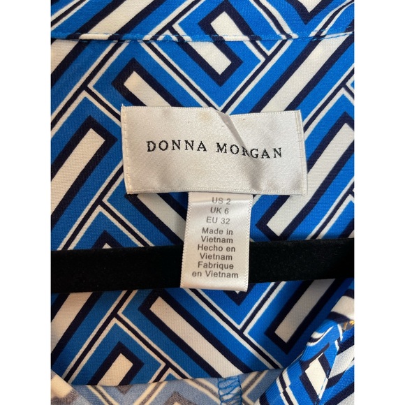 Donna Morgan Button Down Shirt Dress with Belt Tie - Picture 4 of 4